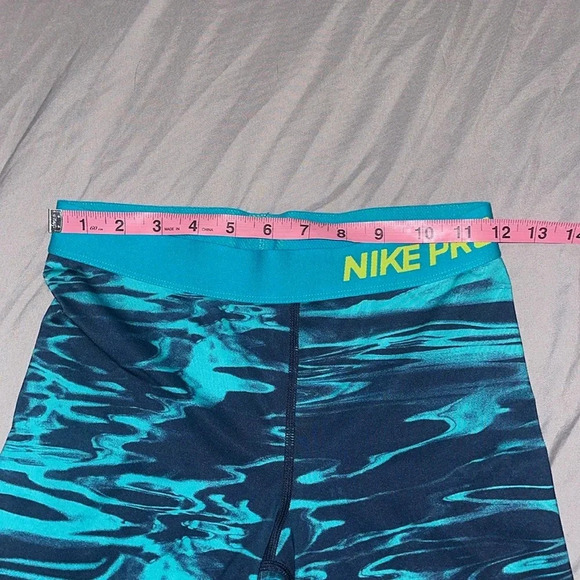 Nike pro biker shorts blue green print size small - Picture 4 of 8